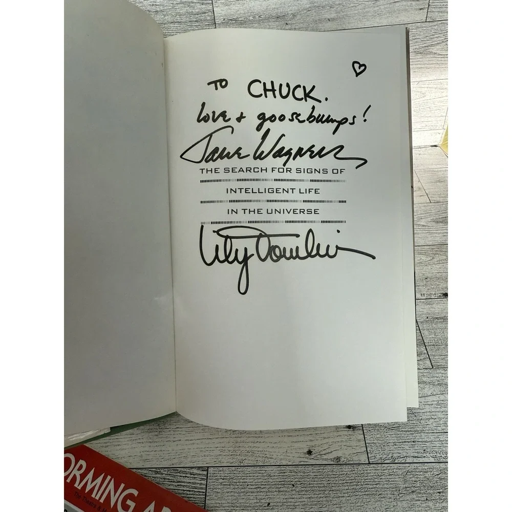 Lily Tomlin Jane Wagner SIGNED Search For Signs of Intelligent Life‎ in Universe